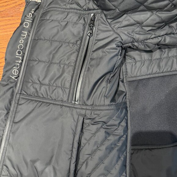 Stella McCartney X Adidas Black Puffer Quilted Jacket Size XS - Picture 8 of 9